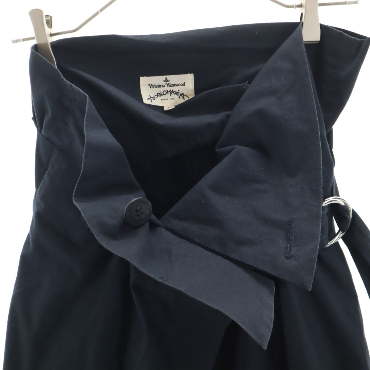 Vivienne Westwood ANGLOMANIA ヴィヴィアンウエストウッド アングロマニア ミモレ丈 ラップスカート 38 ネイビー レディース