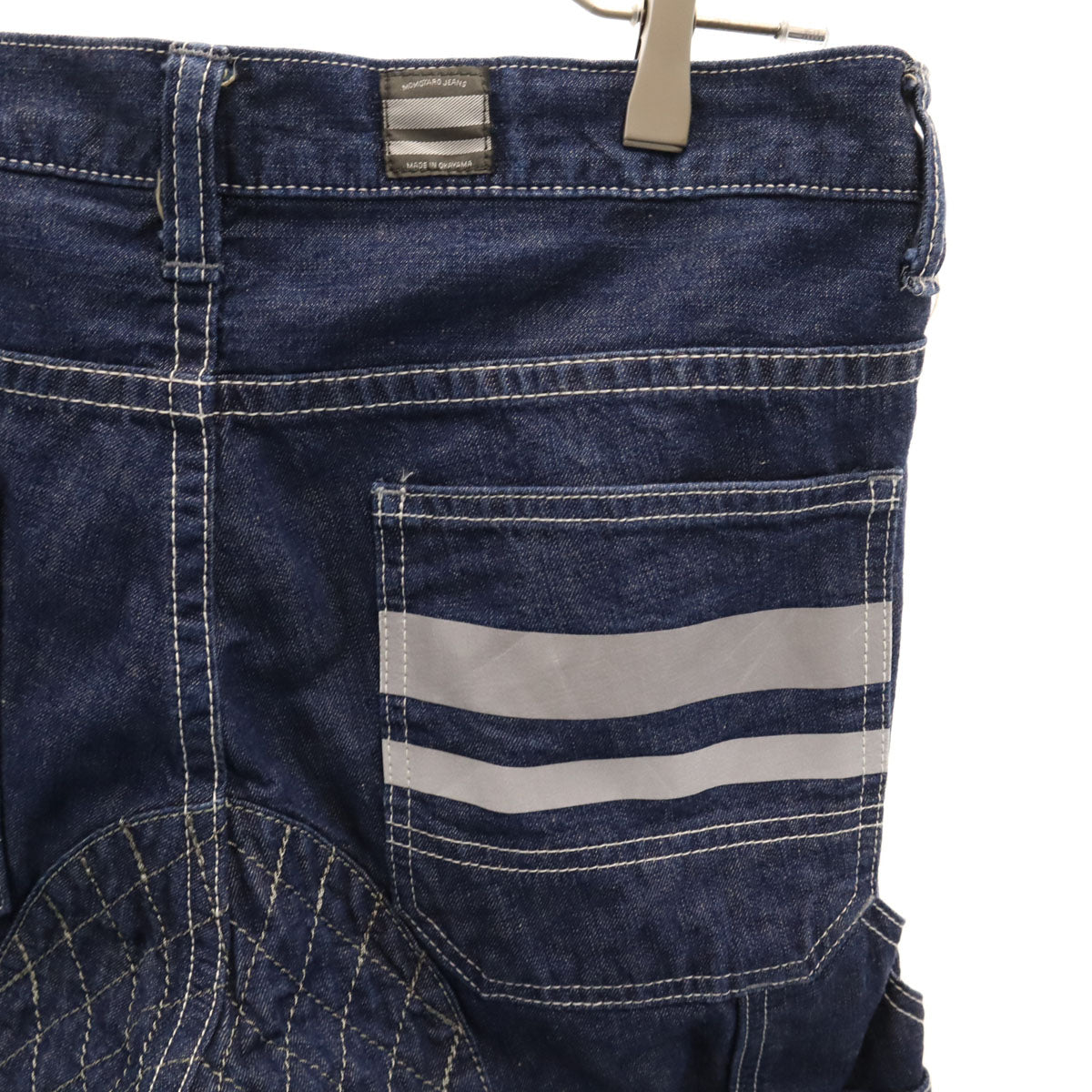 MOMOTARO JEANS 桃太郎ジーンズ 日本製 デニム ペインター ハーフパンツ W32 インディゴブルー メンズ