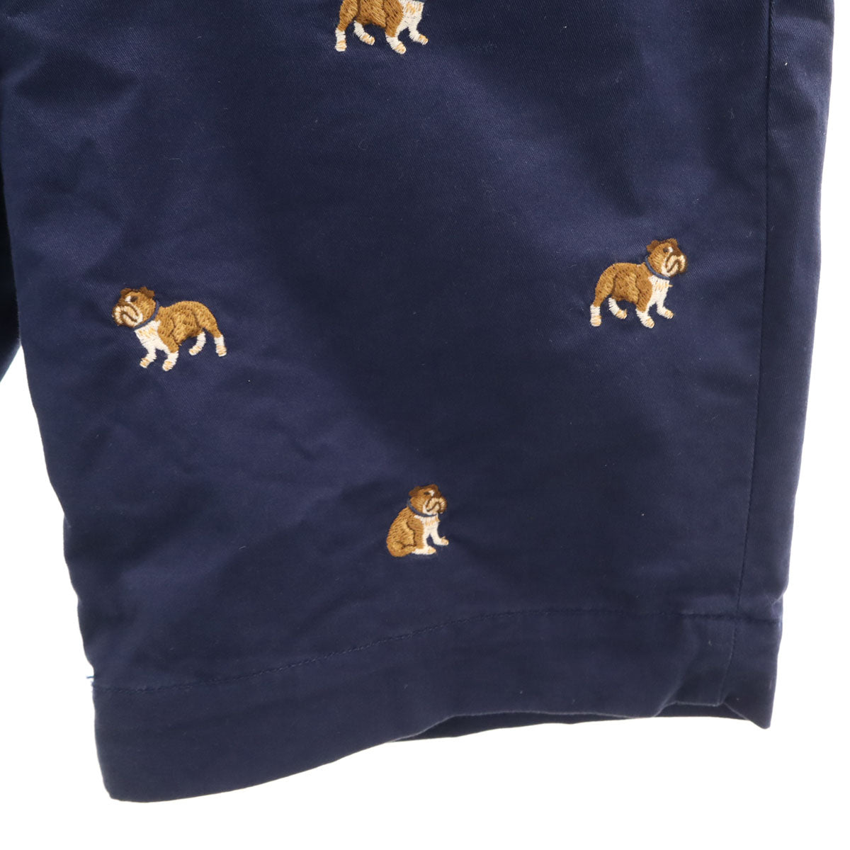 POLO RALPH LAUREN ポロラルフローレン ブルドッグ刺繍 チノショートパンツ W28 ネイビー メンズ