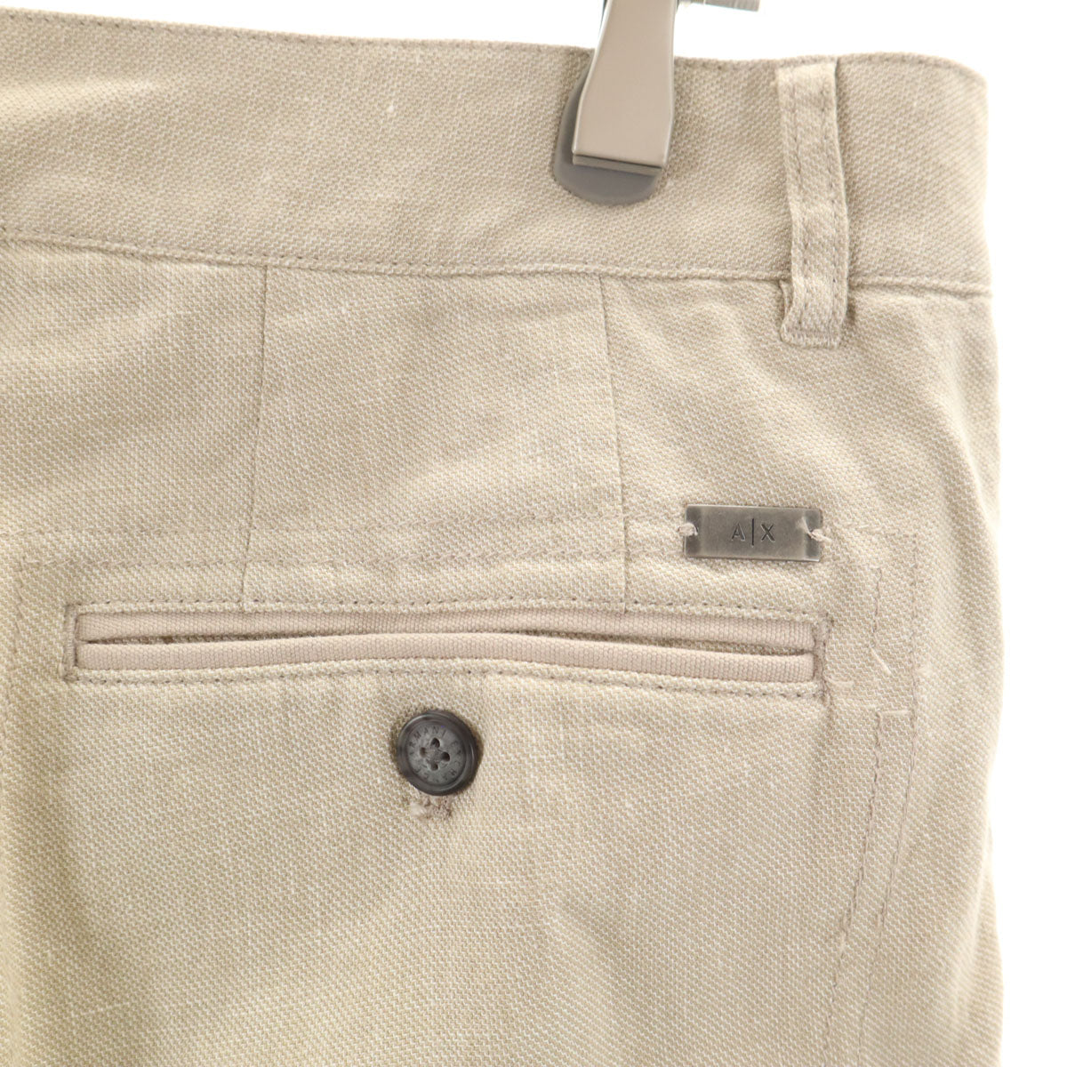 ARMANI EXCHANGE アルマーニエクスチェンジ リネンブレンド ショートパンツ W32 グレージュ メンズ