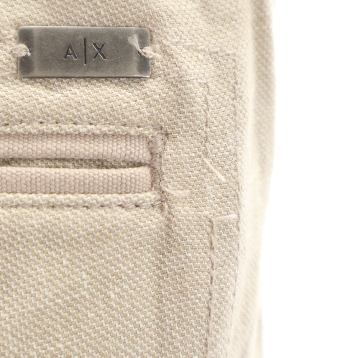 ARMANI EXCHANGE アルマーニエクスチェンジ リネンブレンド ショートパンツ W32 グレージュ メンズ