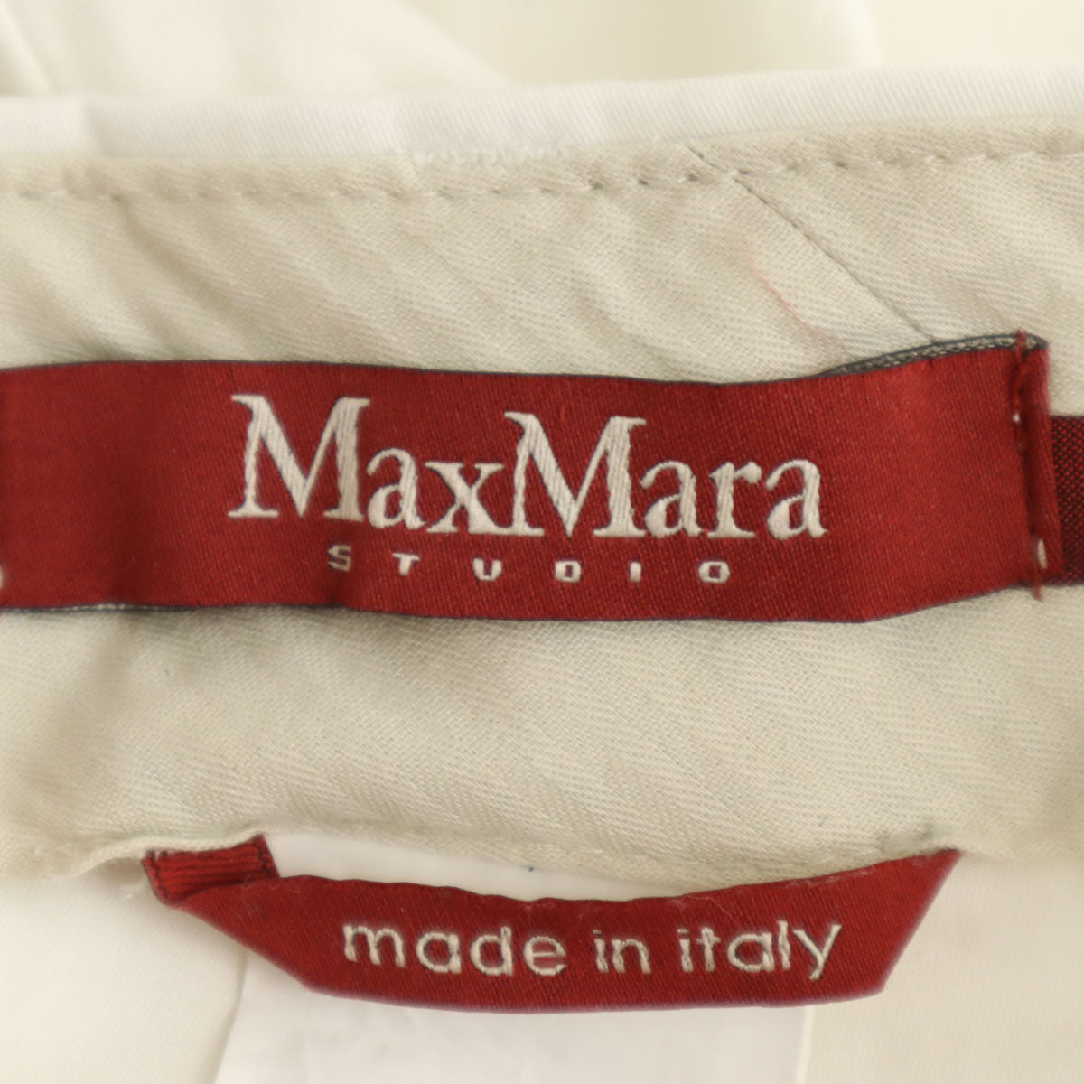 Max Mara Studio マックスマーラ ステュディオ イタリア製 アンクルパンツ 40 ホワイト レディース