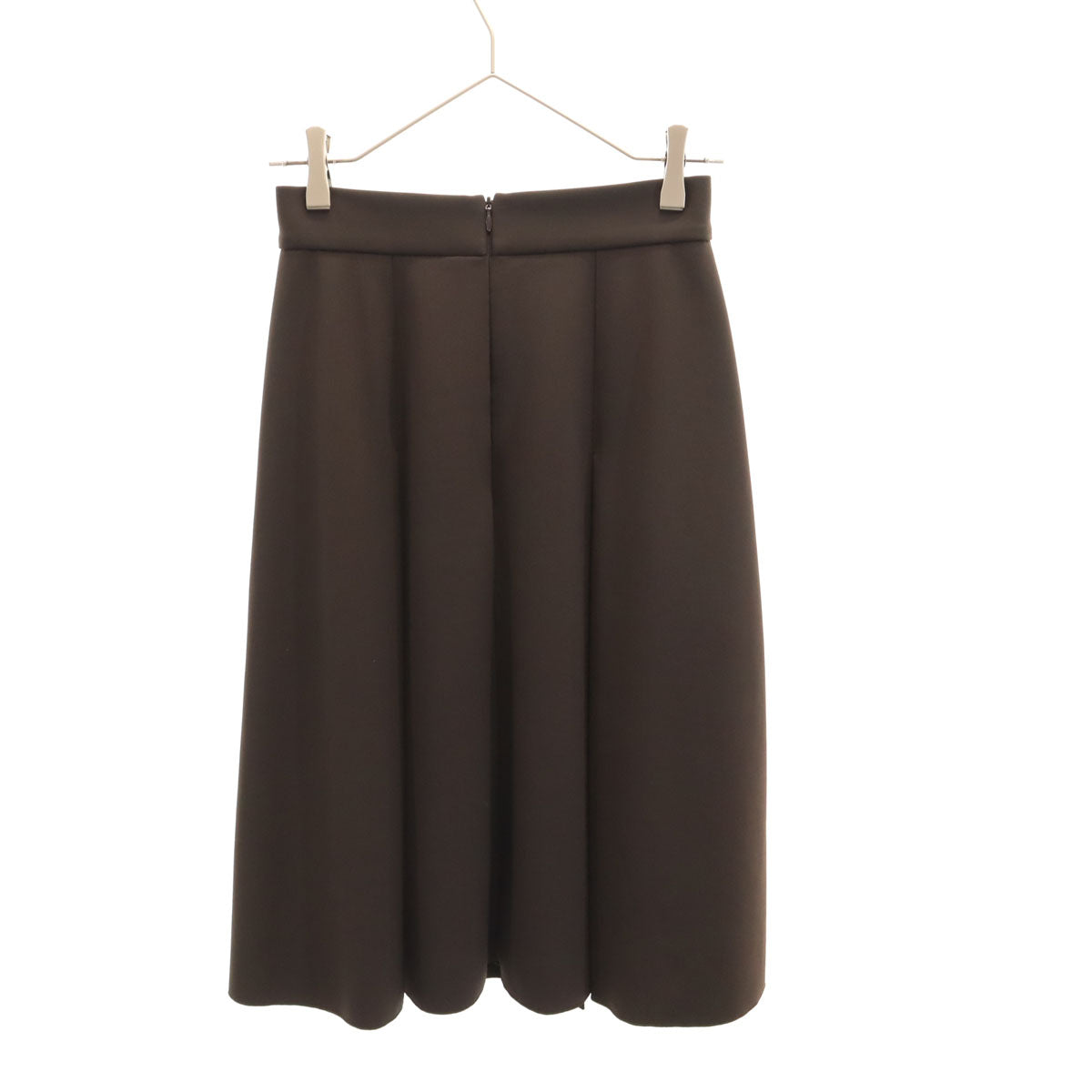 美品 FOXEY NEW YORK フォクシーニューヨーク 日本製 ミモレ丈 18771-SPSAY86 フレアスカート 40 ブラウン系 レディース