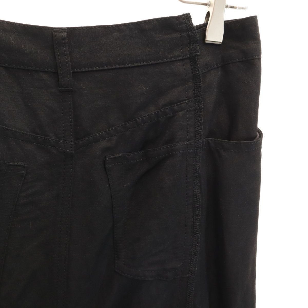 tricot COMME des GARCONS トリココムデギャルソン 2012年 日本製 リネンブレンド ミモレ丈 ラップスカート S ブラック レディース