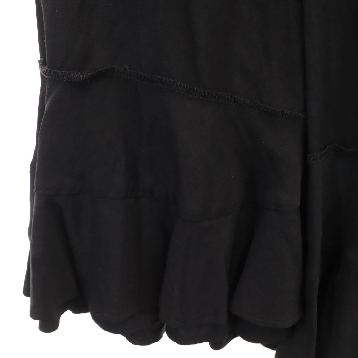 tricot COMME des GARCONS トリココムデギャルソン 2012年 日本製 リネンブレンド ミモレ丈 ラップスカート S ブラック レディース