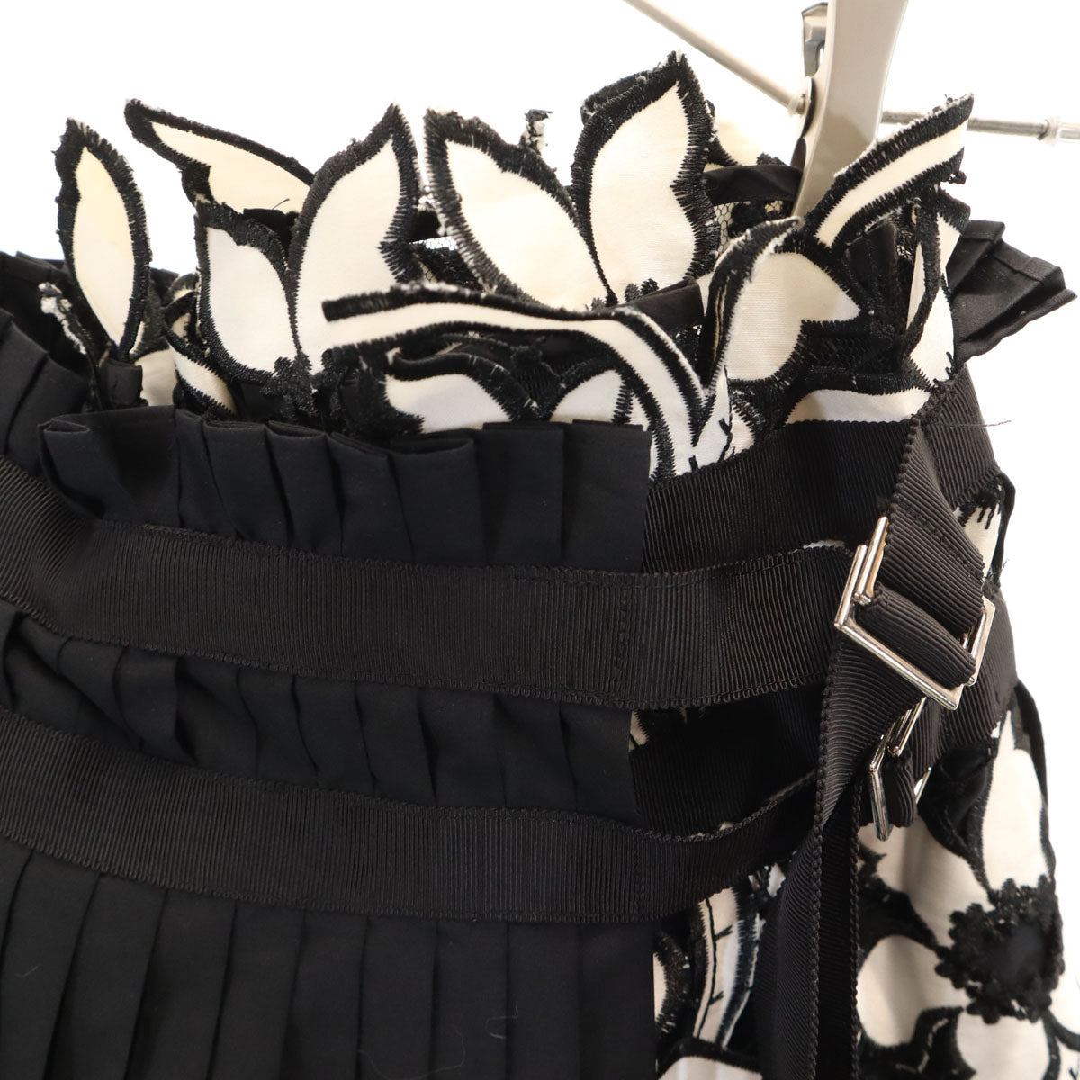 Sacai サカイ 日本製 ロング丈 プリーツスカート 2 ブラック レディース