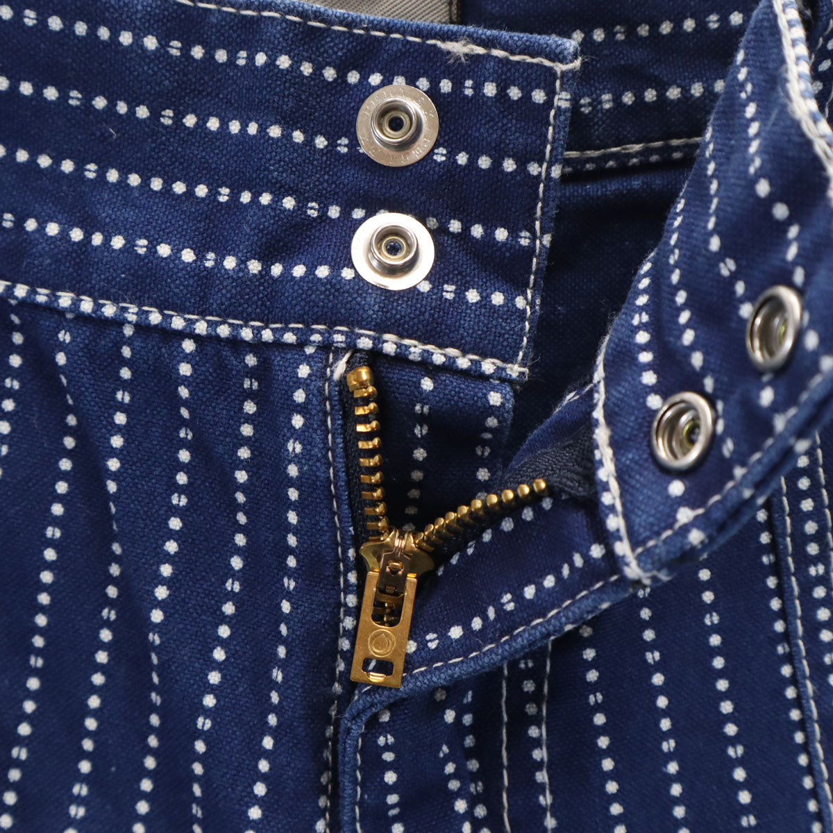 MOMOTARO JEANS 桃太郎ジーンズ 日本製 ストライプ柄 カーゴショートパンツ W30 ネイビー メンズ
