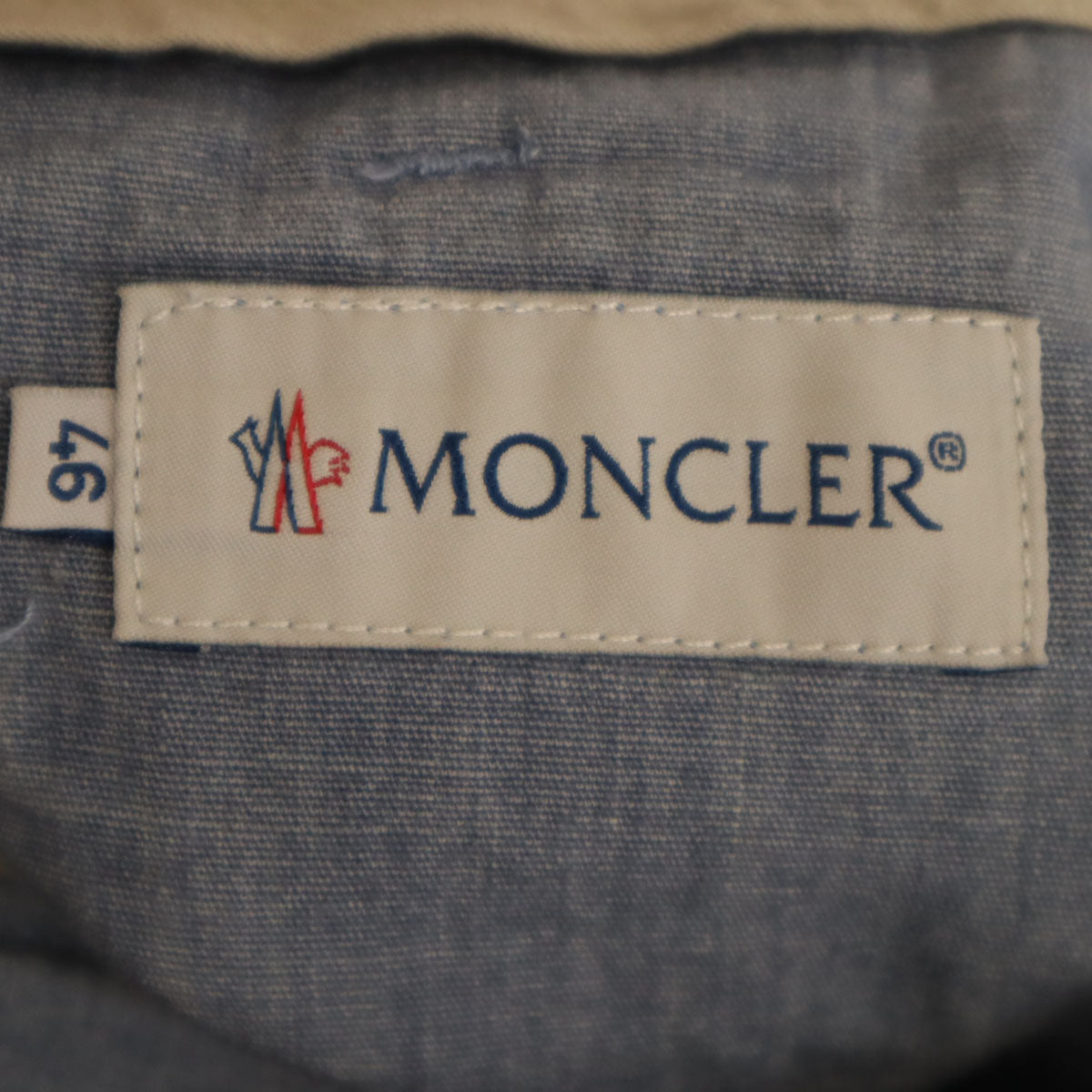 MONCLER モンクレール イタリア製 シャンブレー ショートパンツ 46 ブルー系 メンズ