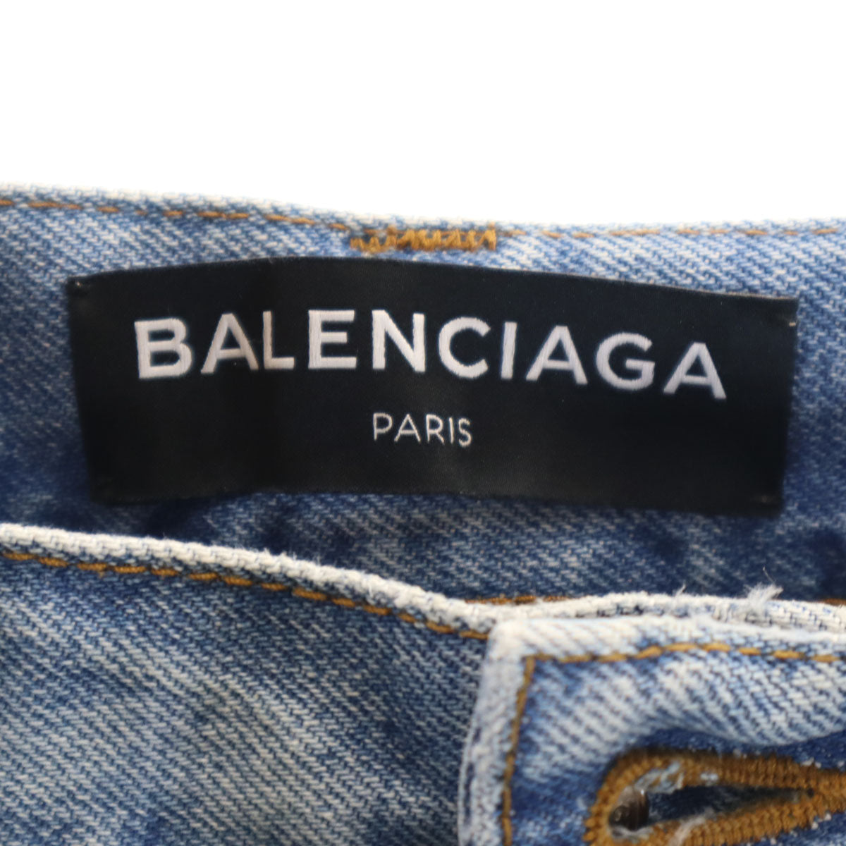 BALENCIAGA バレンシアガ 日本製 デニムショートパンツ W29 ブルー メンズ