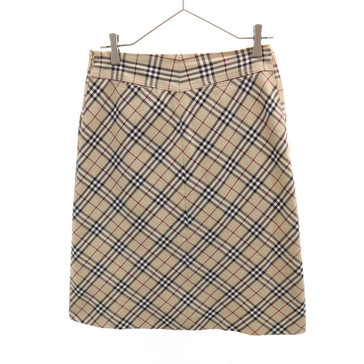 BURBERRY LONDON BLUE LABEL バーバリー ロンドン ブルーレーベル ノバチェック ミディスカート 38 ベージュ 三陽商会 レディース