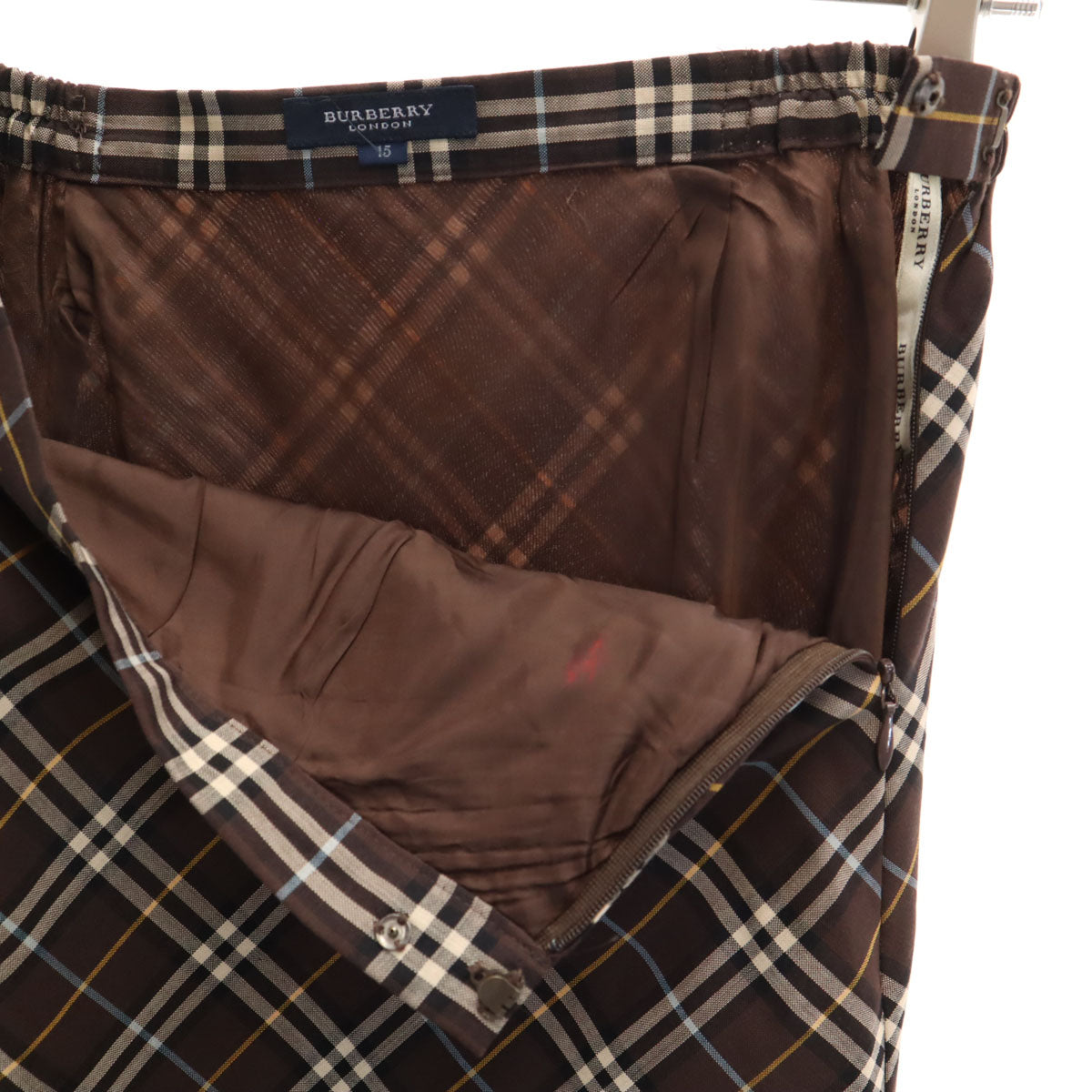 BURBERRY LONDON バーバリー ロンドン チェック柄 ロングスカート 15 ブラウン 三陽商会 レディース
