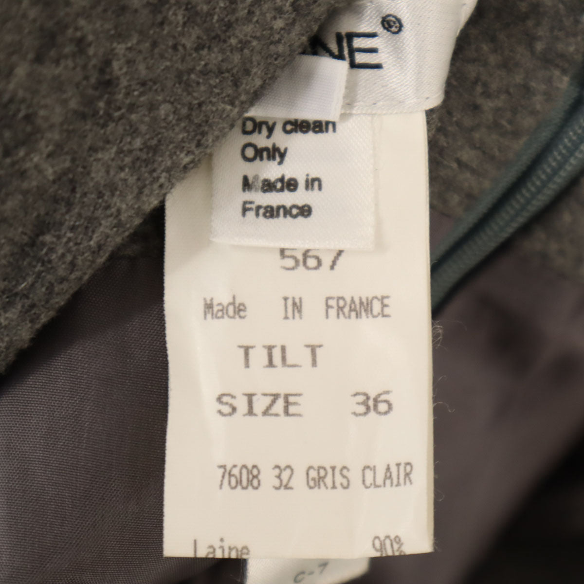 CELINE セリーヌ 90s フランス製 オールド ジェーシーシー ロング丈 タイトスカート 36 グレー レディース