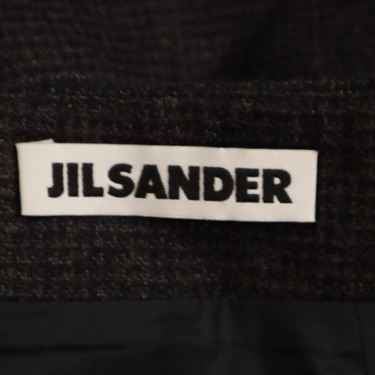 JIL SANDER ジルサンダー イタリア製 総柄 ミディ丈 タイトスカート 34 チャコール レディース