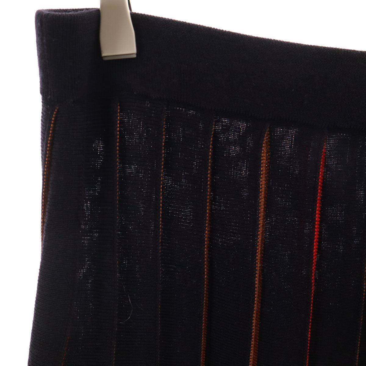 Paul Smith ポールスミス ロング丈 ニット プリーツスカート XL ブラック レディース