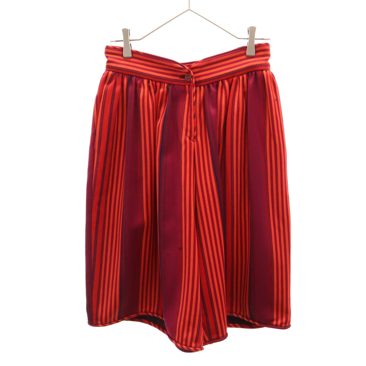 GIORGIO ARMANI ジョルジオアルマーニ 70s イタリア製 ヴィンテージ ストライプ柄 ハーフパンツ 40 朱色 レディース