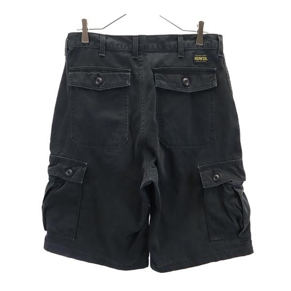 エドウィン 日本製 0977-01 カーゴショートパンツ L ブラック EDWIN メンズ