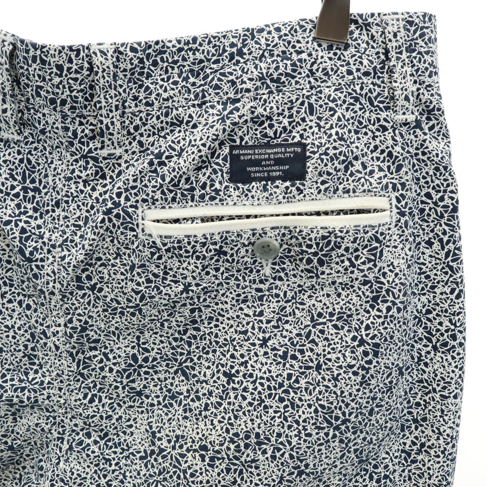 アルマーニエクスチェンジ 総柄 ショートパンツ w32 ネイビー系 ARMANI EXCHANGE メンズ
