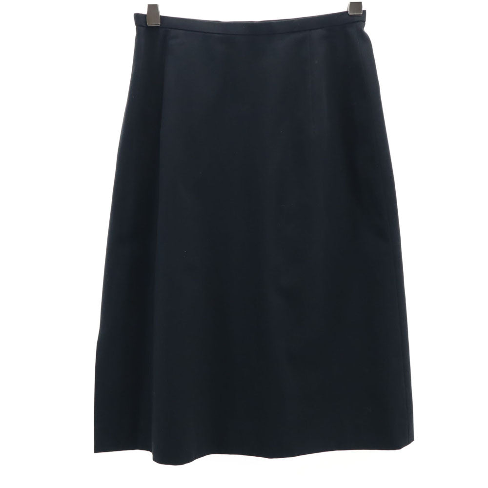 LANVIN ランバン 日本製 ミディ丈 スカート 36 ブラック レディース