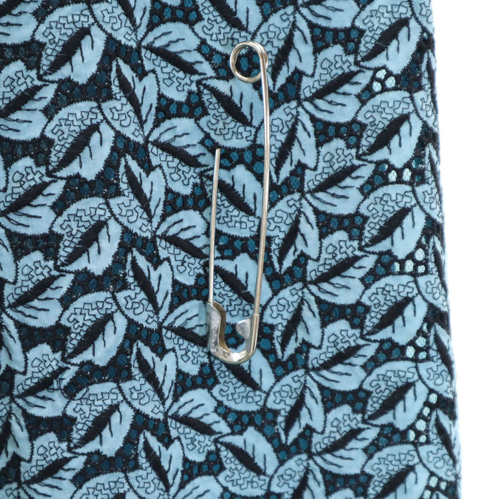 COMME des GARCONS コムデギャルソン 90s 1998年 日本製 ミニ丈 ラップ スカート S ブルー系 ピン付き レディース