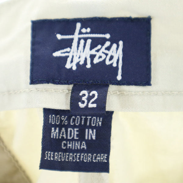 ステューシー 90s 紺タグ オールド ショートパンツ W32 ベージュ系 STUSSY メンズ