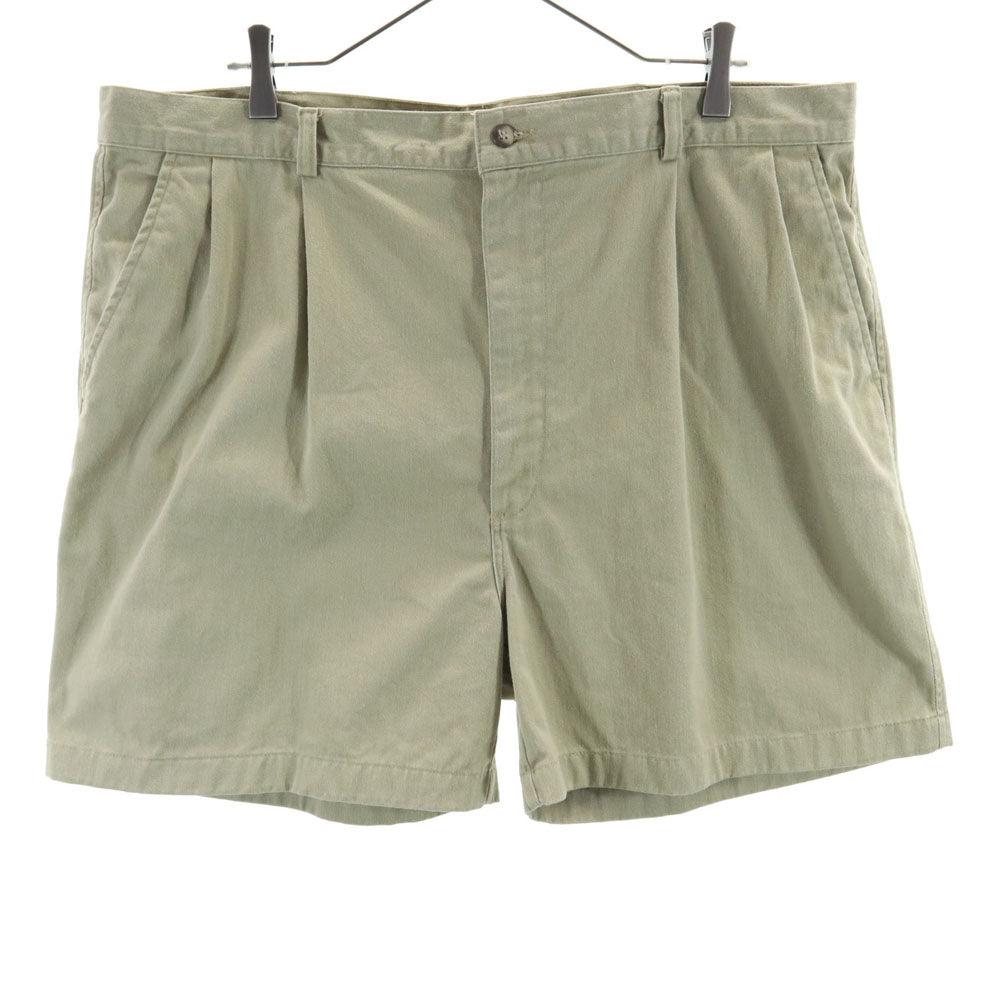 ランズエンド 90s USA製 オールド チノショートパンツ W40 ベージュ LANDS' END ビッグサイズ メンズ