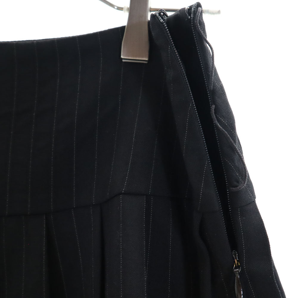 MAX&CO マックスアンドコー イタリア製 ストライプ柄 ミニ丈 スカート 40 ブラック系 CLASSICS レディース