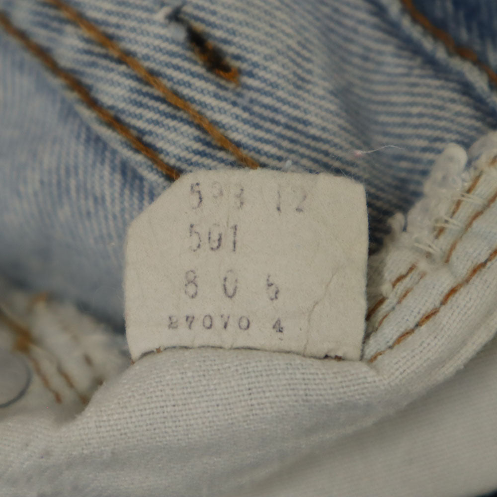 Levi's リーバイス 80s ボタン裏6 66後期 デニム ハーフパンツ W30 ブルー メンズ
