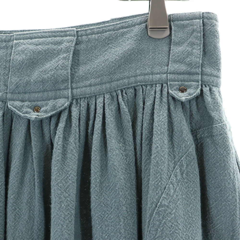 ISSEY MIYAKE イッセイミヤケ 90s 日本製 オールド ミモレ丈 タック フレアスカート 9 グレー系 レディース