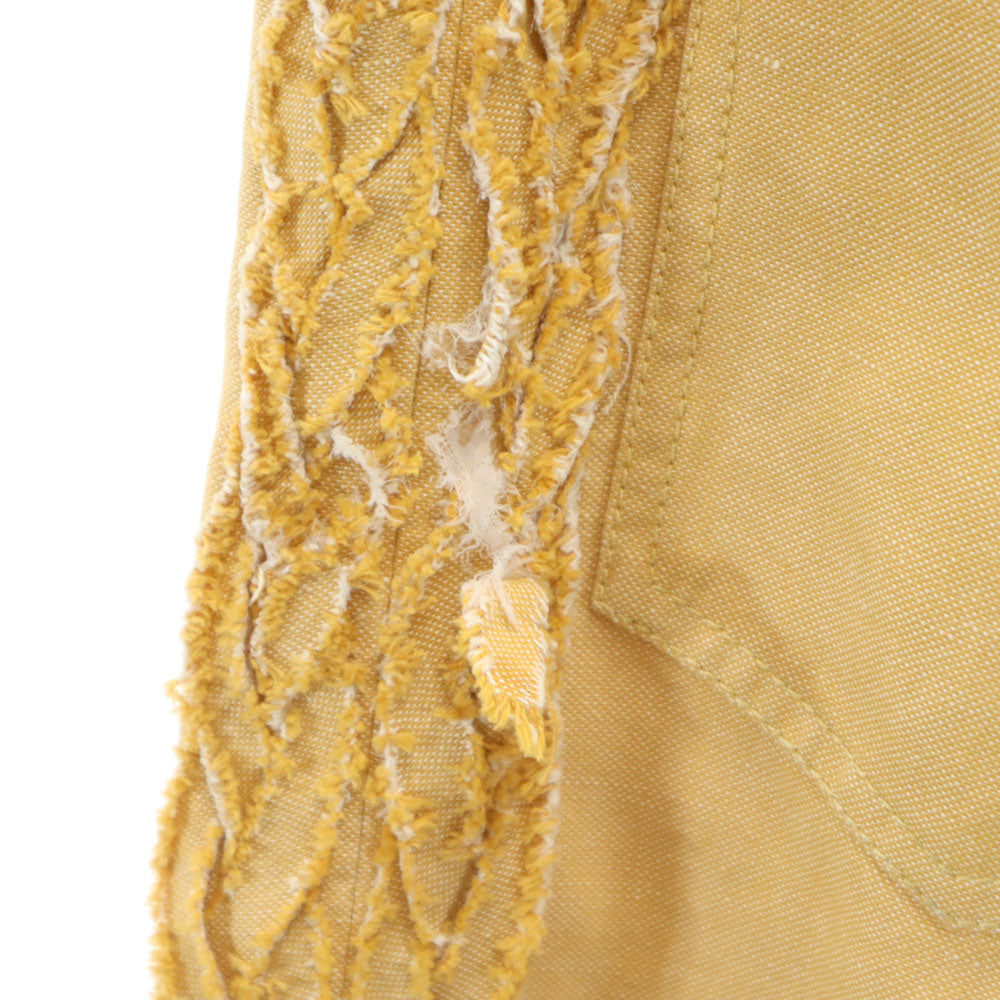 LOUIS VUITTON ルイヴィトン フランス製 リネンブレンド クロップドパンツ 34 キャメル レディース