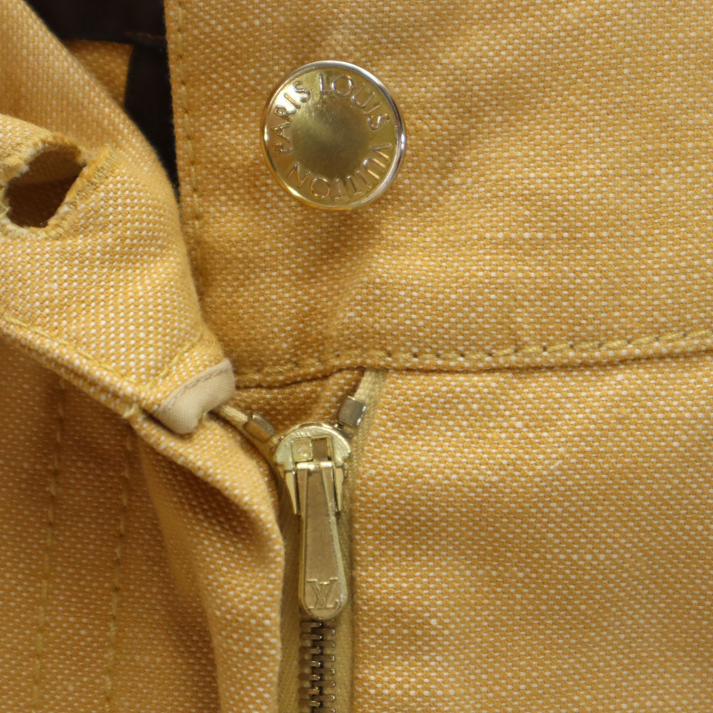 LOUIS VUITTON ルイヴィトン フランス製 リネンブレンド クロップドパンツ 34 キャメル レディース