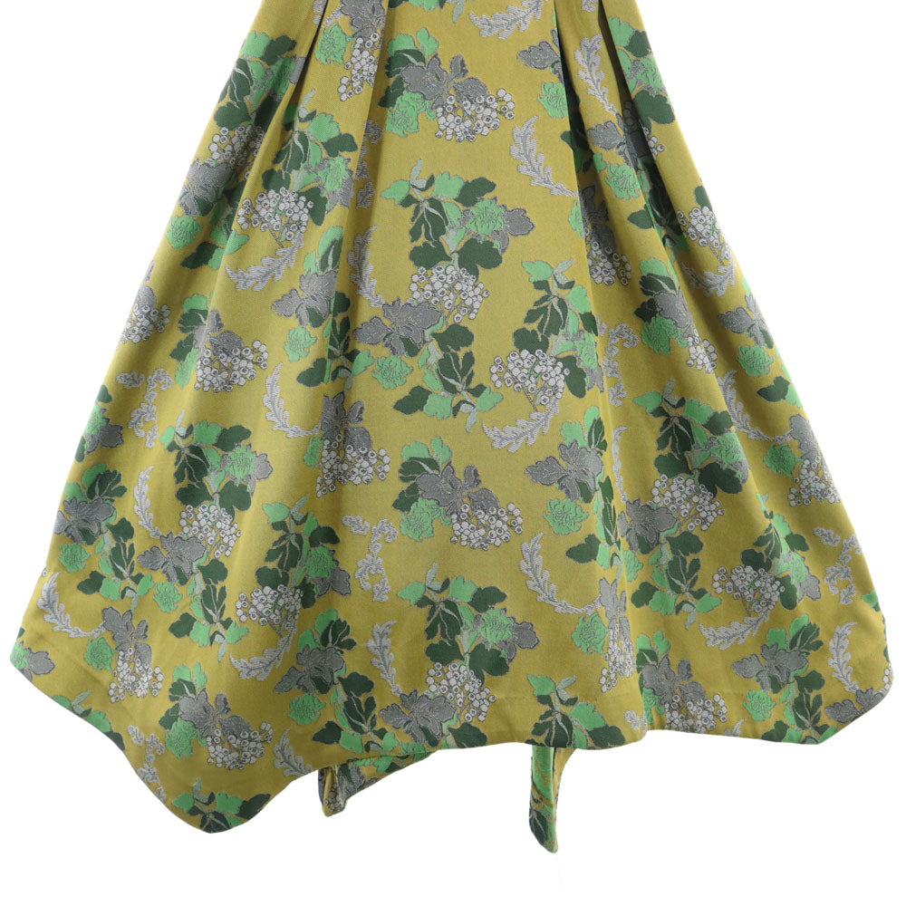 AMERI UNDRESSED アメリ ロング丈 スカート S ゴールド系 ウエストゴム レディース