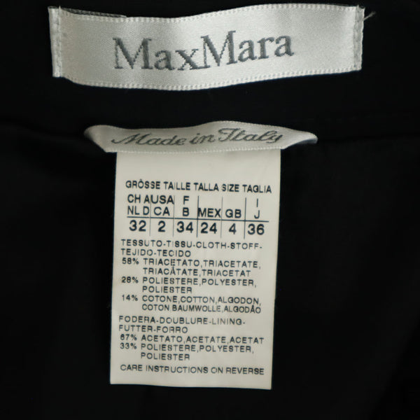 マックスマーラ イタリア製 ミニ丈 ラップスカート 36 チャコールブラック MAX MARA レディース