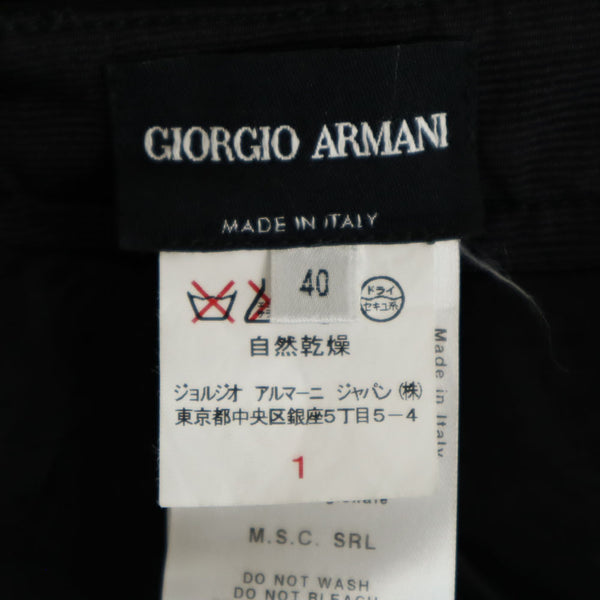 ジョルジオアルマーニ イタリア製 ミディ丈 スカート 40 ブラック GIORGIO ARMANI レディース