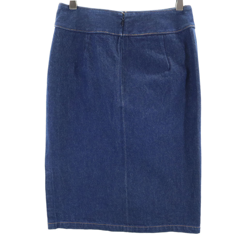 ミッシェルクラン ミディ丈 タイト デニムスカート 38 インディゴブルー MICHEL KLEIN レディース
