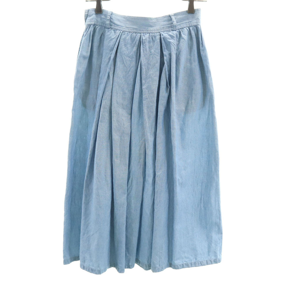 アイスバーグ 90s イタリア製 オールド ロング丈 シャンブレー スカート 42 ブルー系 ICEBERG レディース