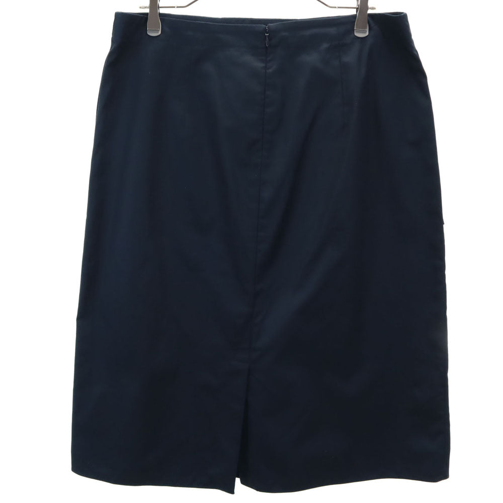 JIL SANDER ジルサンダー イタリア製 ミモレ丈 スカート 44 ネイビー NAVY レディース