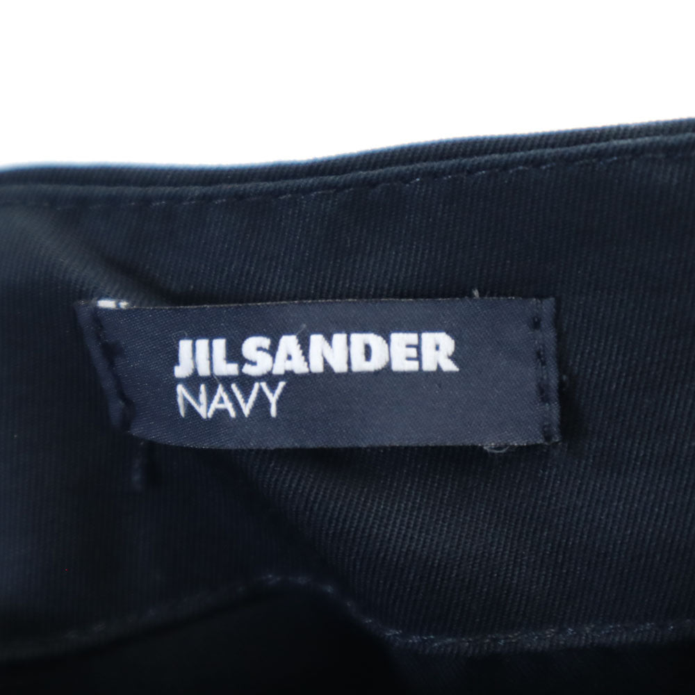 JIL SANDER ジルサンダー イタリア製 ミモレ丈 スカート 44 ネイビー NAVY レディース