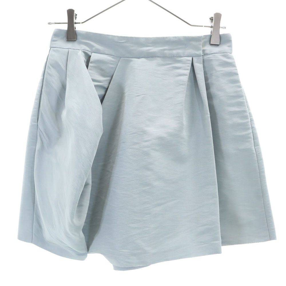 PRADA プラダ イタリア製 シルクブレンド ラップ ショートパンツ 38 ブルー系 レディース