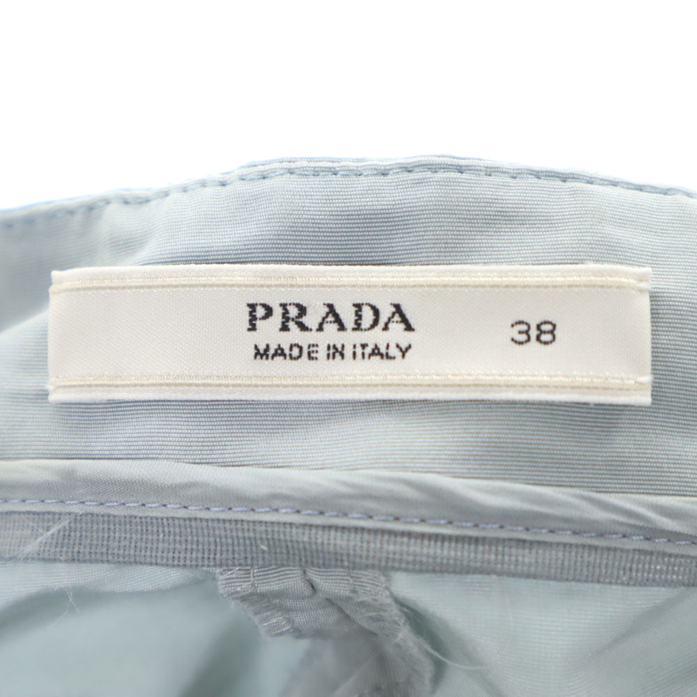 PRADA プラダ イタリア製 シルクブレンド ラップ ショートパンツ 38 ブルー系 レディース