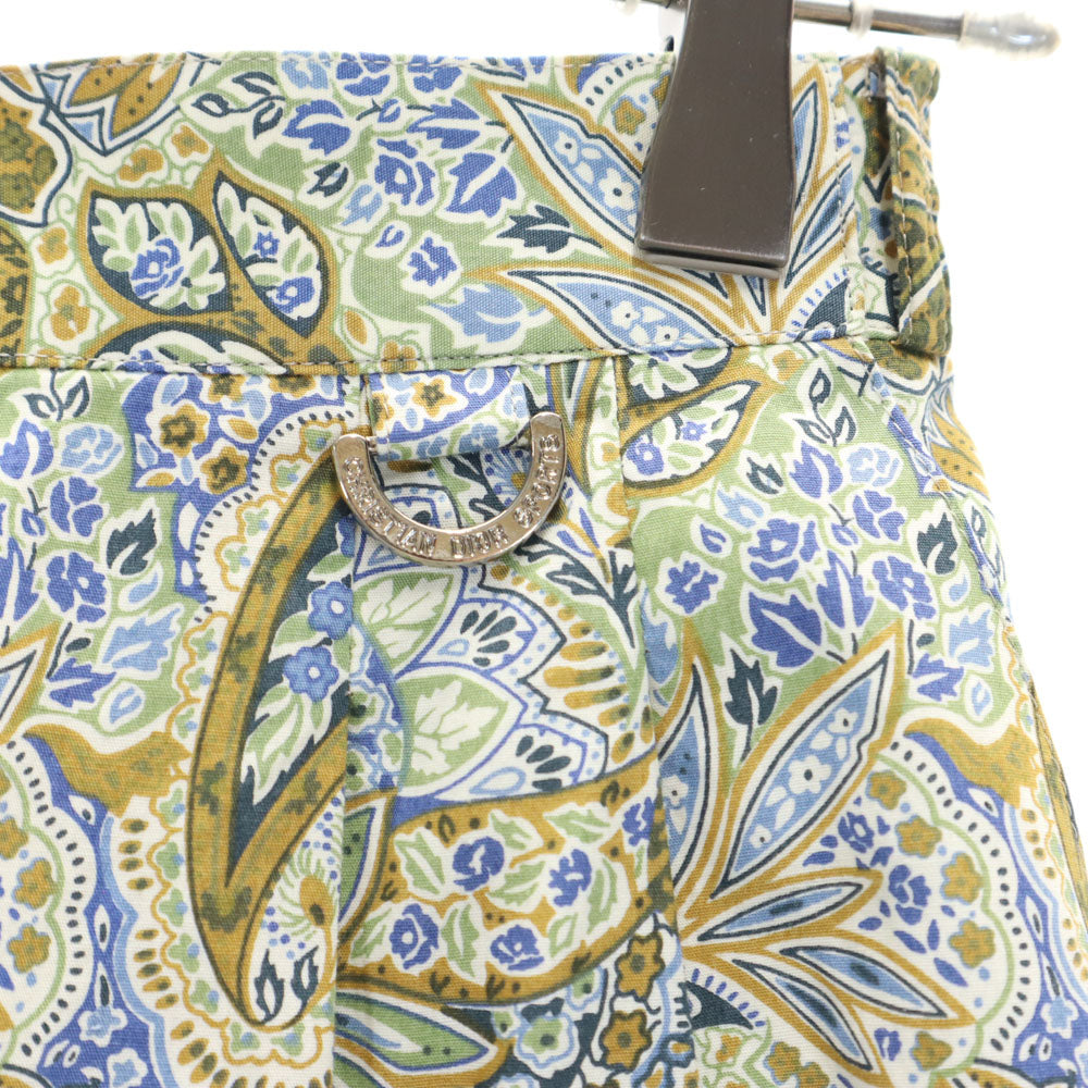 クリスチャンディオール 90s オールド 総柄 ショートパンツ M ブルー 他 Christian Dior レディース