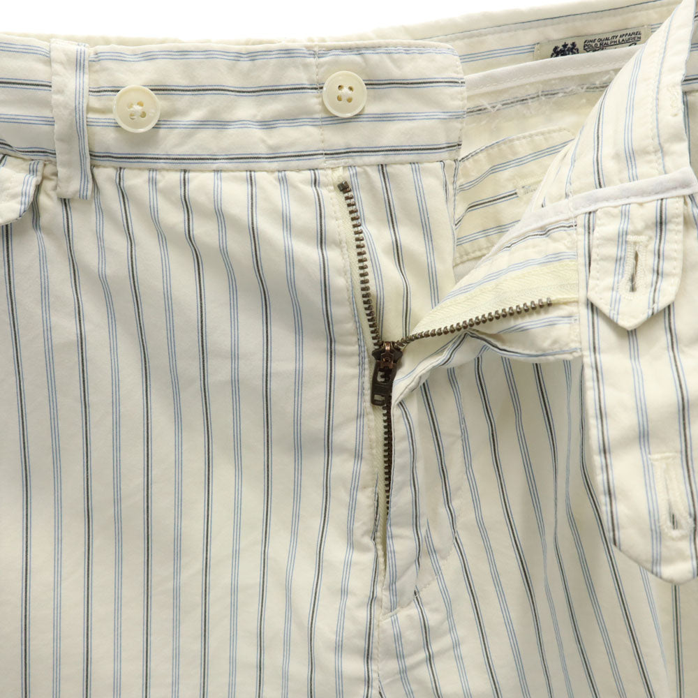 ポロバイラルフローレン ストライプ柄 ショートパンツ W32 ホワイト系 Polo by Ralph Lauren メンズ
