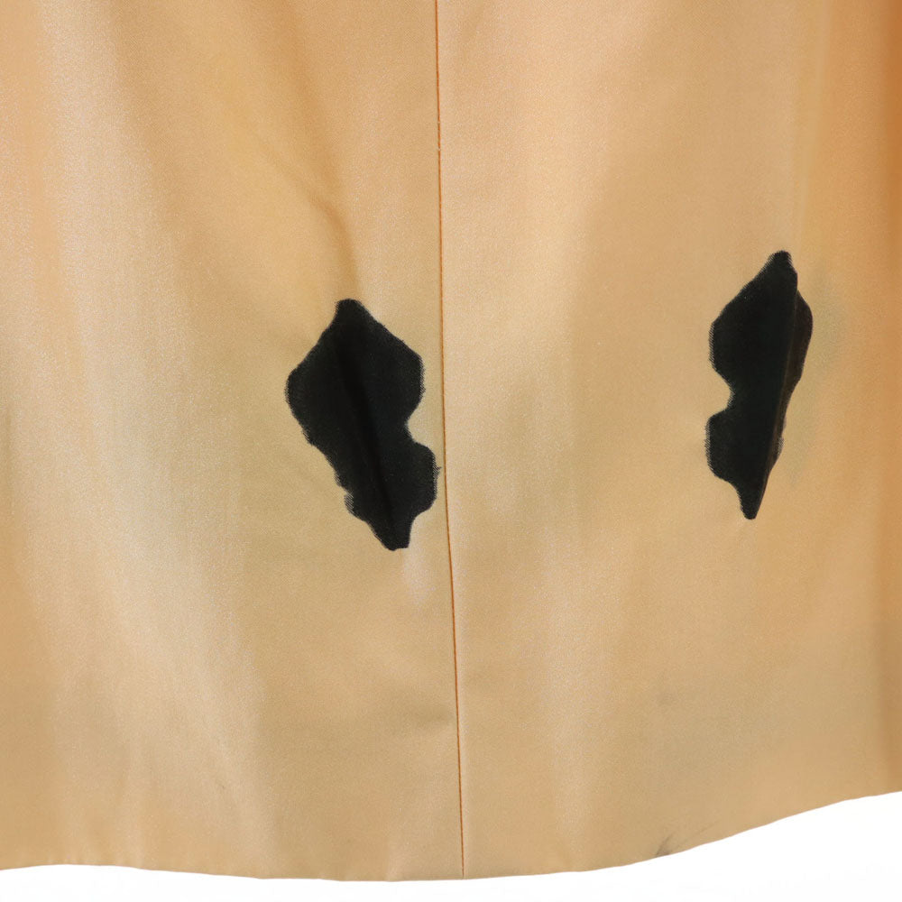 CELINE セリーヌ フランス製 ミモレ丈 タイトスカート 42 ペールオレンジ系 レディース