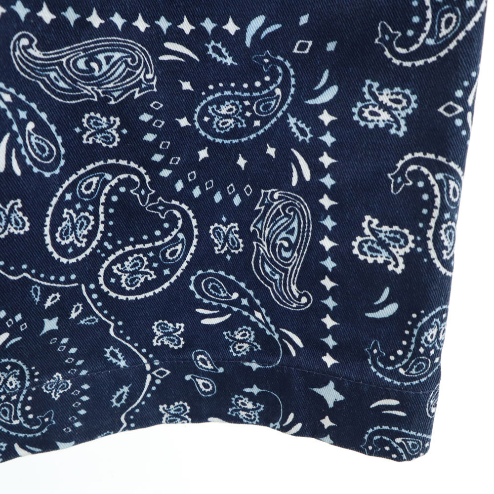 クックマン ペイズリー柄 ショートパンツ M ネイビー Cookman メンズ