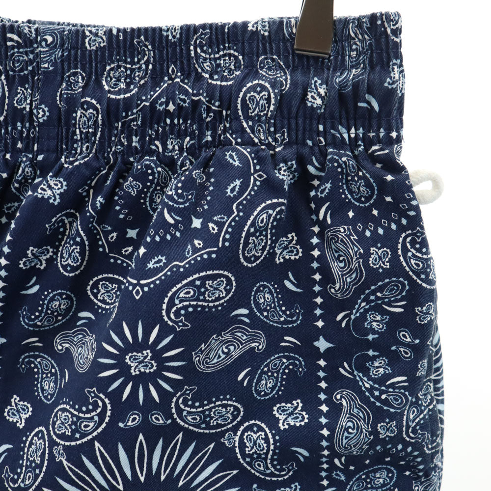 クックマン ペイズリー柄 ショートパンツ M ネイビー Cookman メンズ