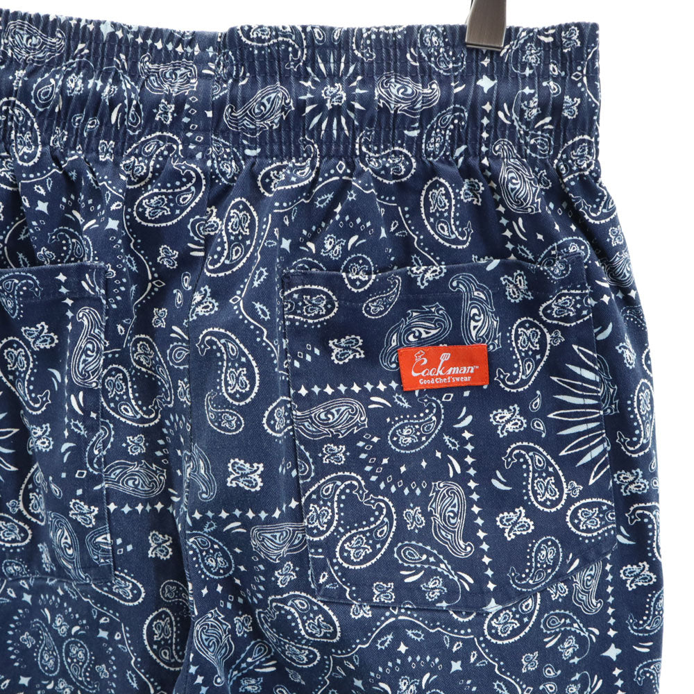 クックマン ペイズリー柄 ショートパンツ M ネイビー Cookman メンズ