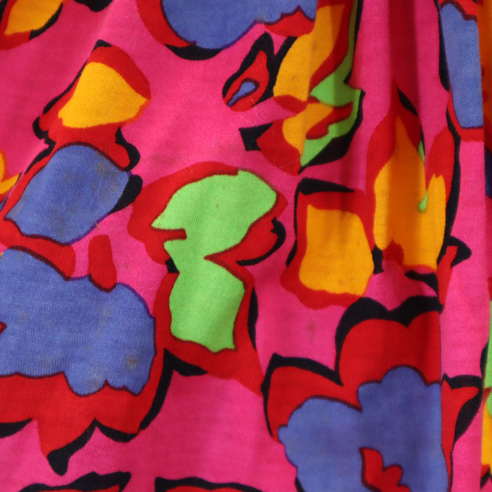 YVES SAINT LAURENT イヴサンローラン 90s オールド 花柄 ミモレ丈 ラップスカート 9号 ピンク レディース