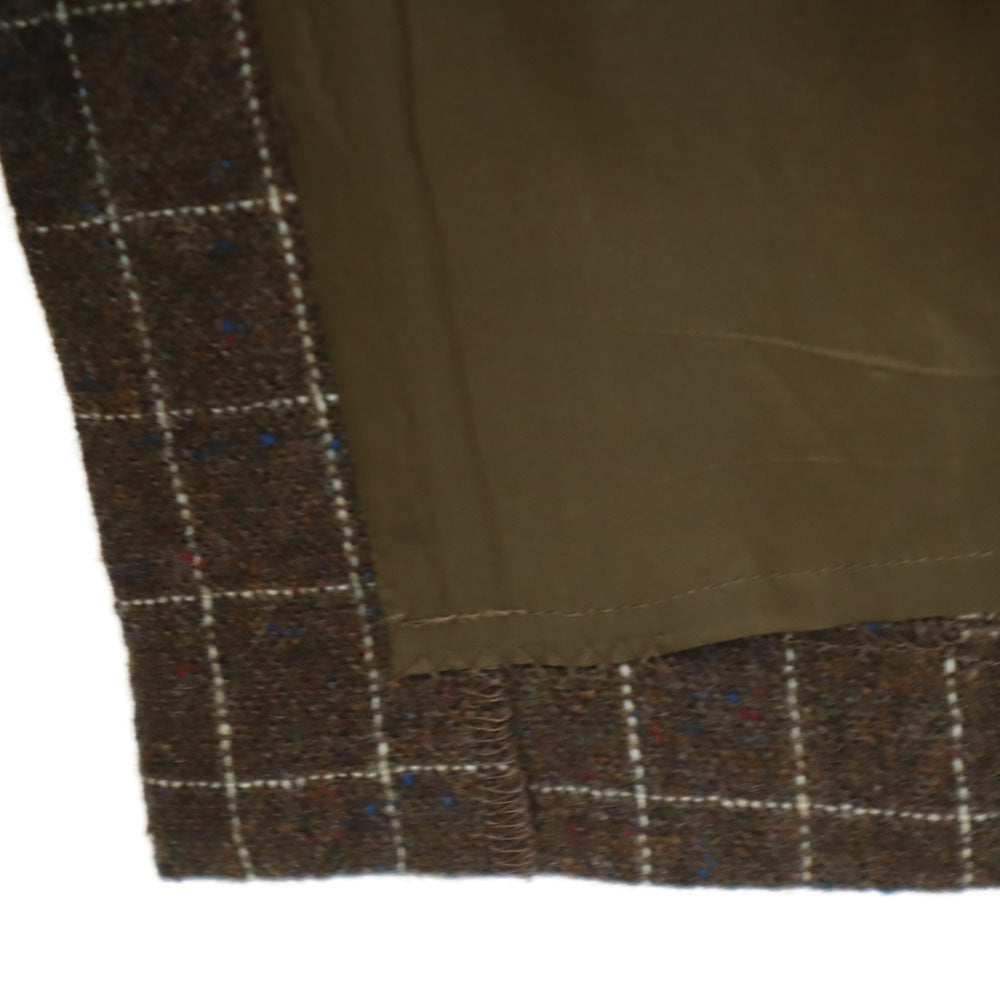 23区 ウールブレンド チェック柄 ロング丈 タイトスカート 46 ブラウン系 23ku レディース