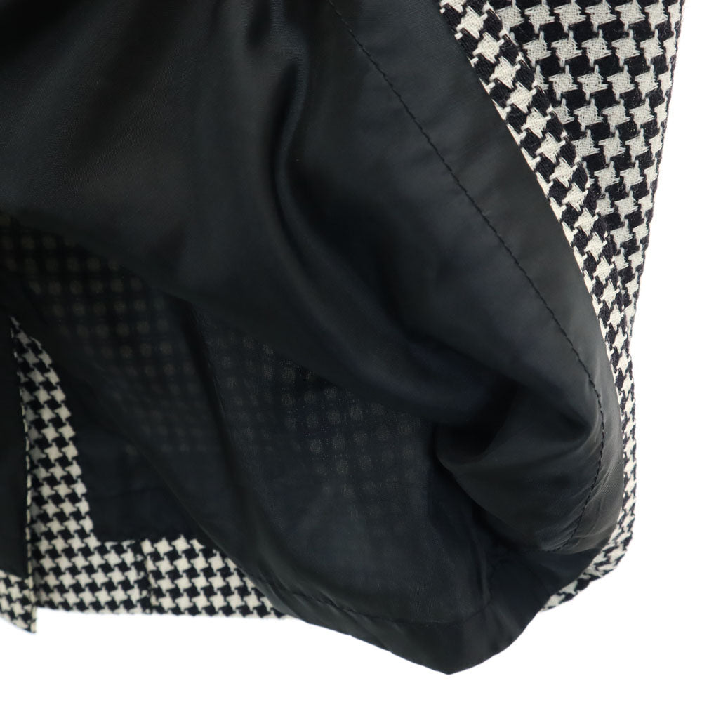 Salvatore Ferragamo サルヴァトーレフェラガモ イタリア製 ハウンドトゥース柄 ミモレ丈 タイトスカート 42 ブラック 他 千鳥格子 レディース