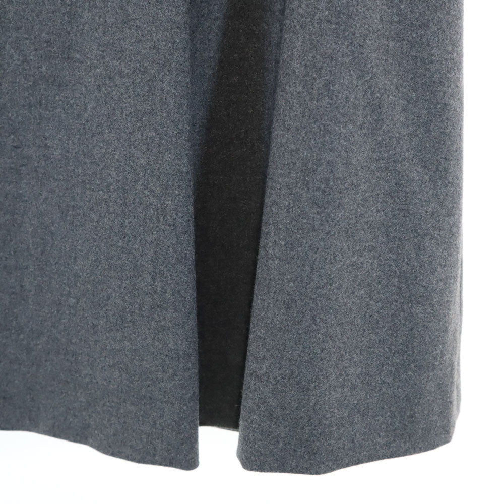 セリーヌ フランス製 ウールブレンド ミディ丈 タック スカート 38 グレー CELINE レディース