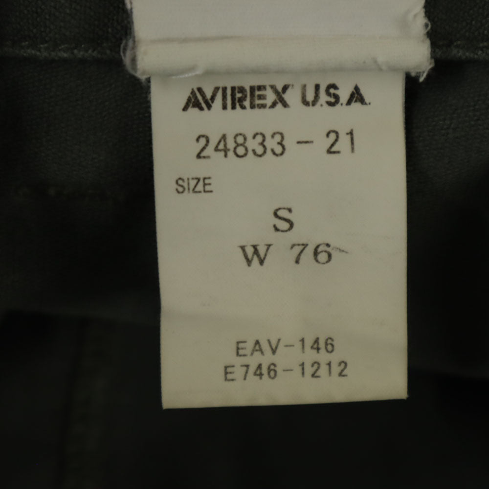 アヴィレックス ミリタリー カーゴパンツ S カーキ AVIREX USA メンズ